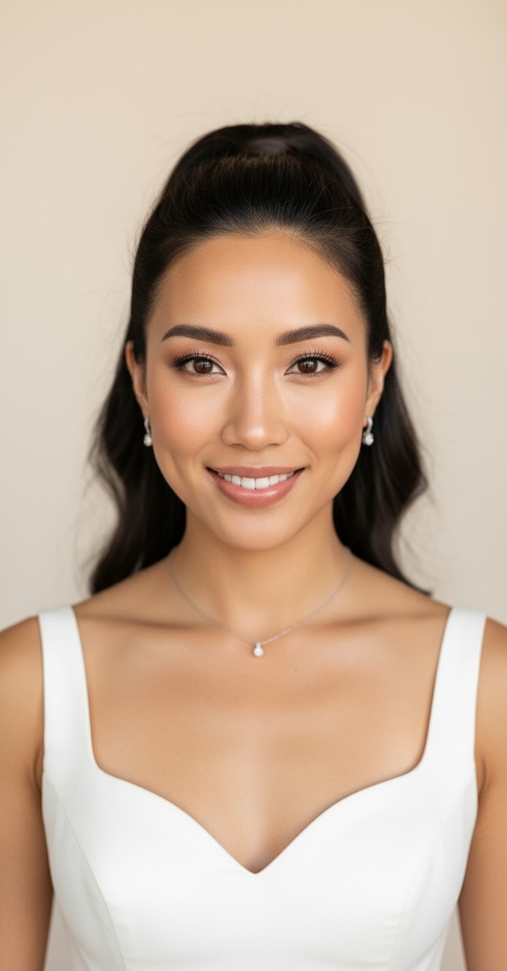 After High Pony Bridesmaid Hair